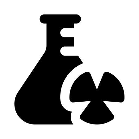 Conical flask with chemical research and developmentのイラスト素材