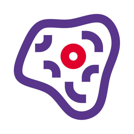 Microscopic view of a bacteria isolated on a white backgroundのイラスト素材