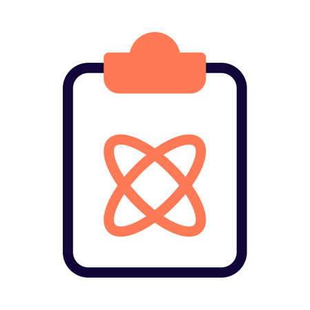 Planning on atomic, chain reaction on clipboardのイラスト素材