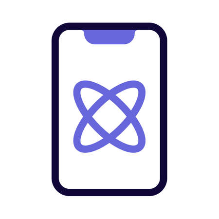 Smartphone access with atomic, reaction structure layoutのイラスト素材
