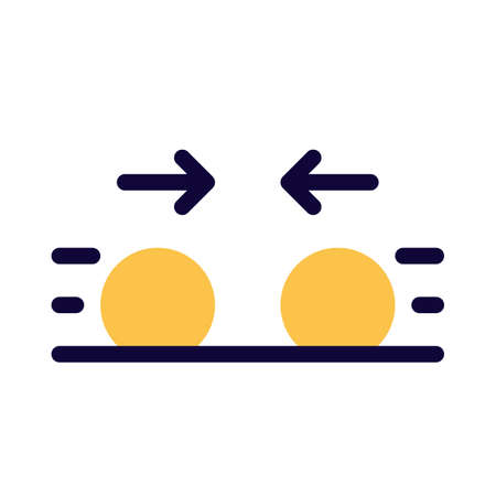 Collision of balls to recreate the existing energyのイラスト素材