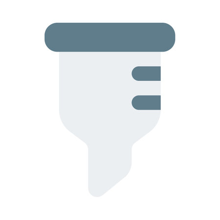 Funnel testing equipment with narrow tip hoseのイラスト素材