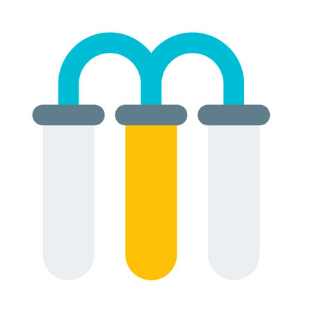 Test tube with series connected hose on topのイラスト素材