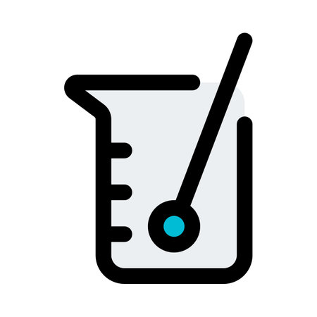 Measuring cup with stirring tool isolated on white backgroundのイラスト素材