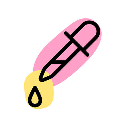 Pipette dropper testing in a chemical analysisのイラスト素材