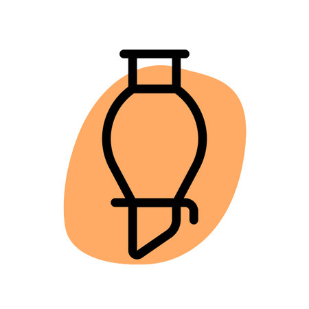funnel filtration with lab equipment isolated on a white backgroundのイラスト素材