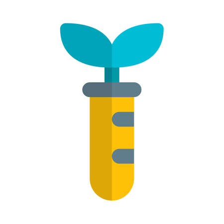 Tube with leaves for conduction lab testingのイラスト素材