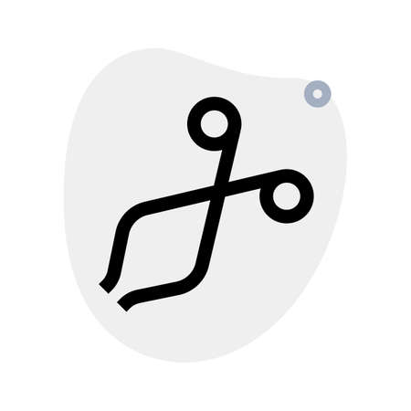 Clamping scissors for holding items with high temperatureのイラスト素材