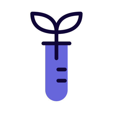 Tube with leaves for conduction lab testingのイラスト素材
