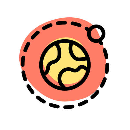 The moon orbits the earth once every twenty seven daysのイラスト素材