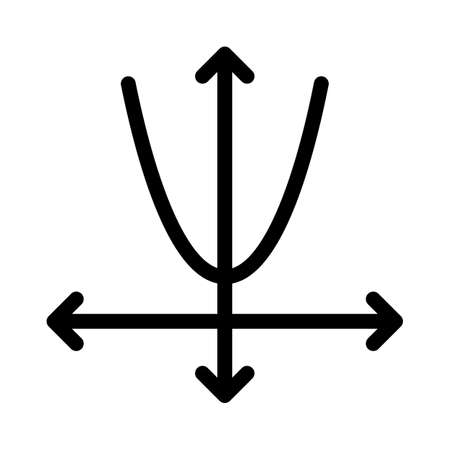 Curve diagram of various data isolated on white backgroundのイラスト素材