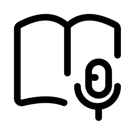 Book on audio recording isolated on a white backgroundのイラスト素材