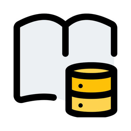 Computer Science students studying about database and serverのイラスト素材