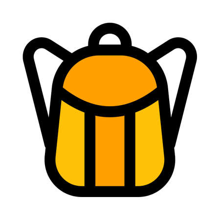 School kid backpack isolated on a white backgroundのイラスト素材