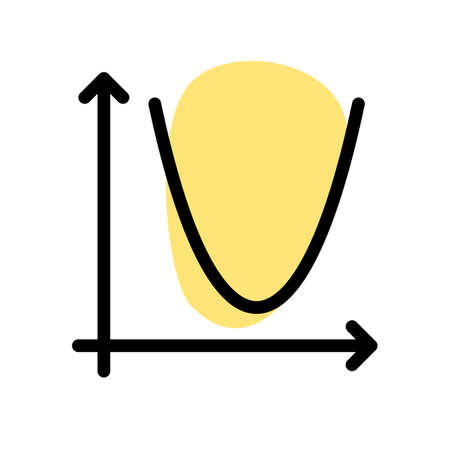 U-curve of mathematical student of Secondary Educationのイラスト素材