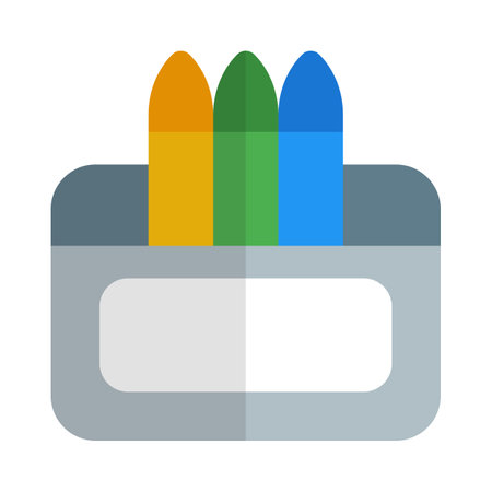 Collection of primary student colors isolated on a white backgroundのイラスト素材