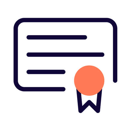 Certificate with a badge academic education completionのイラスト素材