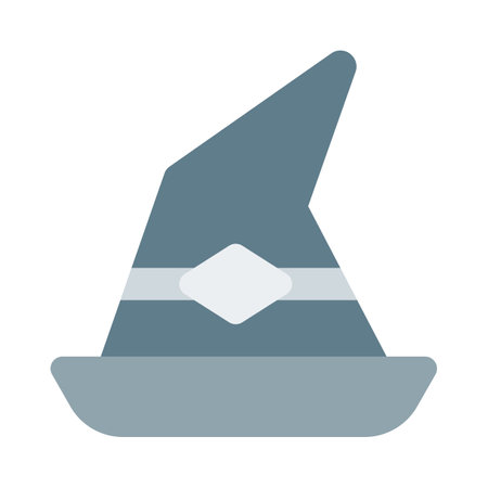 Witch hat wizard performance isolated on white backgroundのイラスト素材