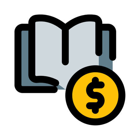 Book on finance and investment isolated on a white backgroundのイラスト素材