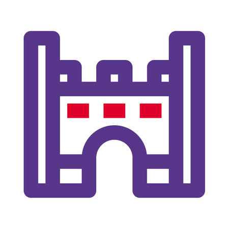 Four pillar castle tower isolated on white backgroundのイラスト素材