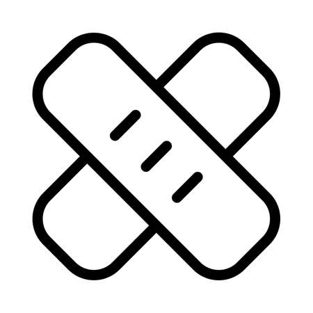 Bandage for minor injuries isolated on a white backgroundのイラスト素材