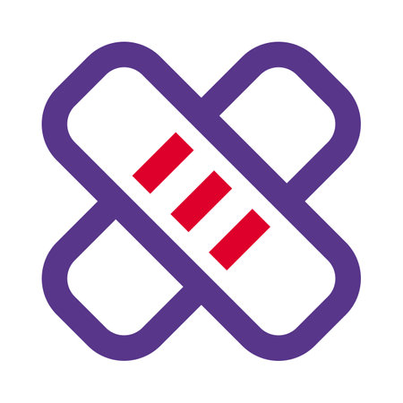 Bandage for minor injuries isolated on a white backgroundのイラスト素材