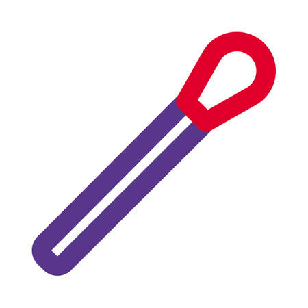 Cotton bud for ear and nose hygiene isolated on a white backgroundのイラスト素材