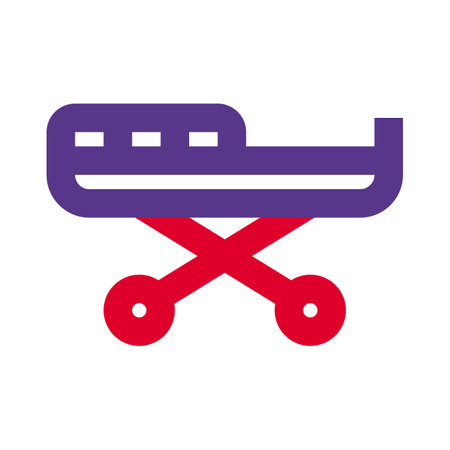 Hospital bed isolated on a white backgroundのイラスト素材