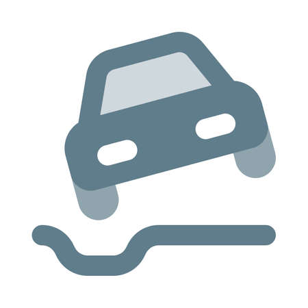 Car accident road motor vehicle insurance isolated on white backgroundのイラスト素材