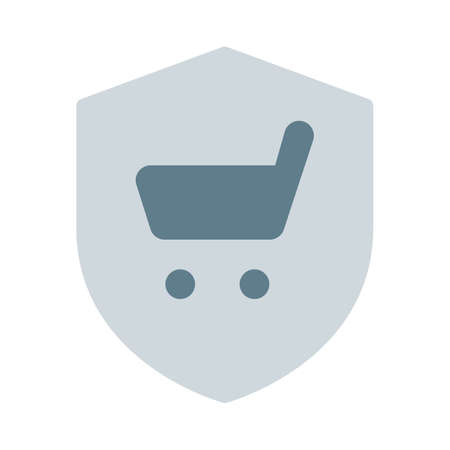 buyer online fraud protection plan isolated on white backgroundのイラスト素材