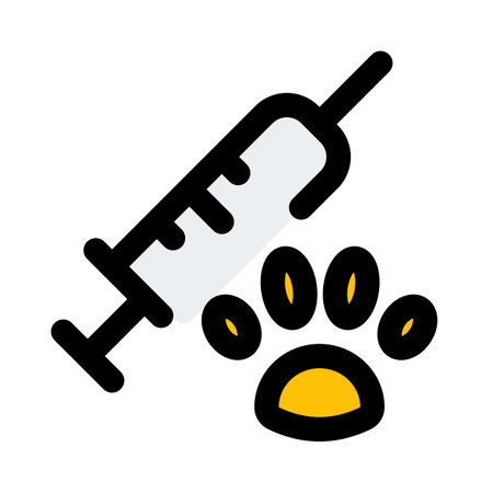 Vaccination for wild and pet animals isolated on a white backgroundのイラスト素材