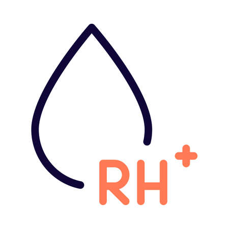 Positive type rh blood isolated on a white backgroundのイラスト素材