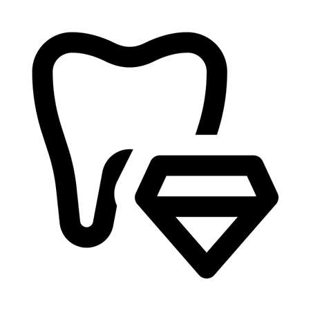 Tooth implant with diamond , isolated on white backgroundのイラスト素材