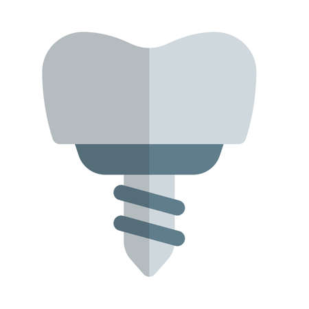 Tooth implant in dentistry isolated on a white backgroundのイラスト素材