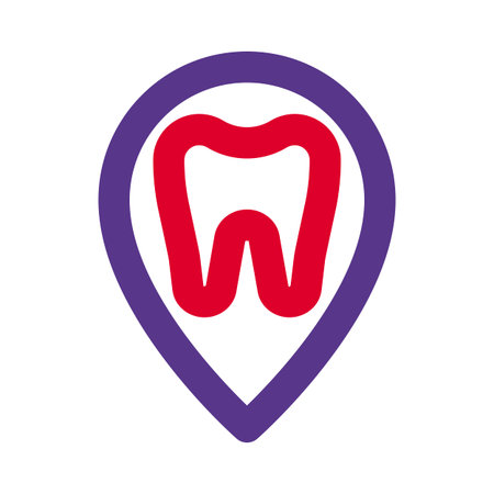 Location to the nearest dental clinic isolated on appointmentのイラスト素材