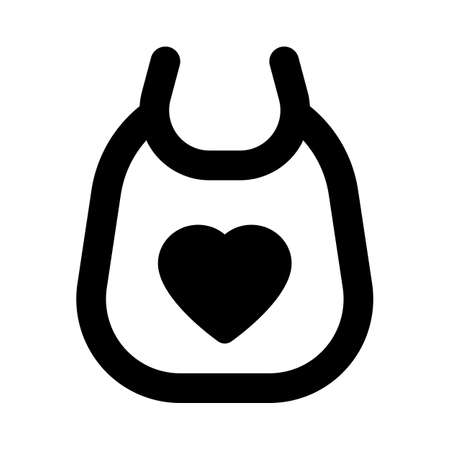 Newborn baby bib for eating and other purposeのイラスト素材