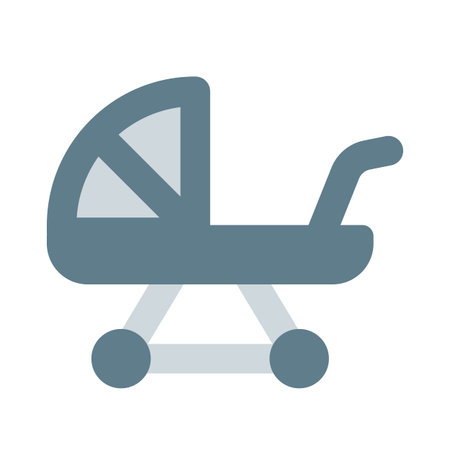 Stroller for baby carrying isolated on a white background