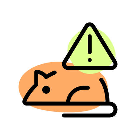 Alert from the wild rat which contains the virus epidemicのイラスト素材