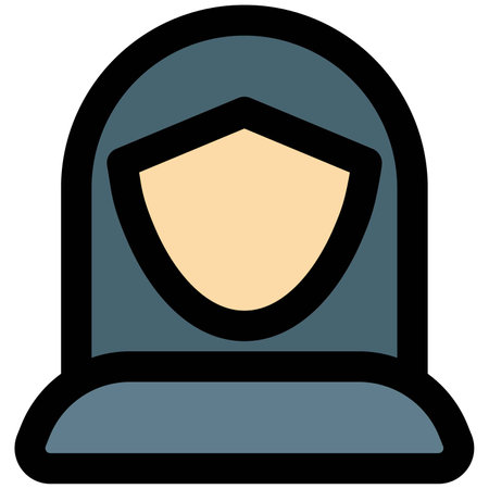 Young woman avatar with middle part long hairのイラスト素材