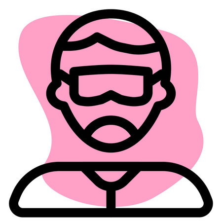 Bearded man avatar with sunglassesのイラスト素材