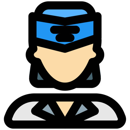 Stewardess avatar wearing flight capのイラスト素材