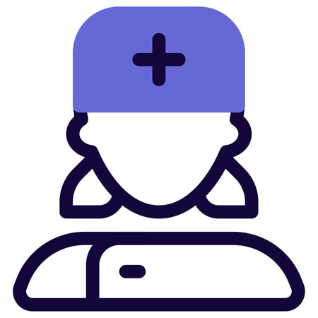 Female surgeon wearing surgical capのイラスト素材