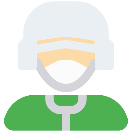 Professional baseball player wearing helmet and mask.のイラスト素材