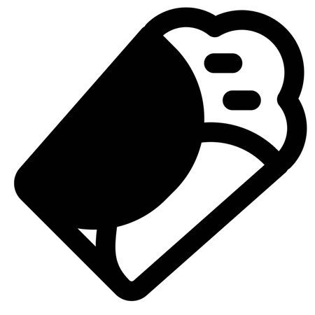 Spicy burrito wrapped with veggies.のイラスト素材