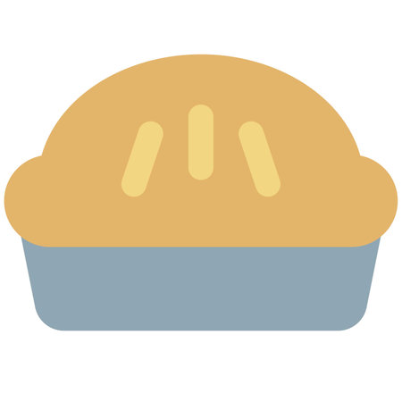 Delicious pie dish ready to be served.のイラスト素材