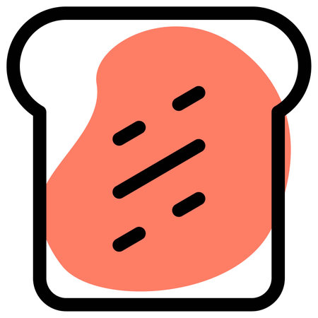 Toasted bread taken as breakfast with tea.のイラスト素材