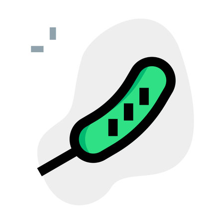 Sausage grilled with delicious spices and flavourings.のイラスト素材