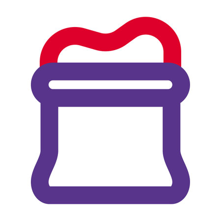 Fresh whole wheat flour packed in sackのイラスト素材