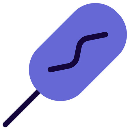 Delicious fried corndog served on stick with sauce.のイラスト素材