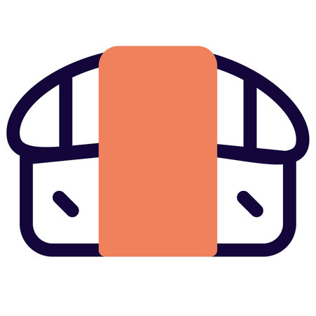 Sushi made with delicious raw fish and vegetables.のイラスト素材